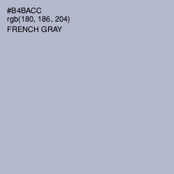 #B4BACC - French Gray Color Image